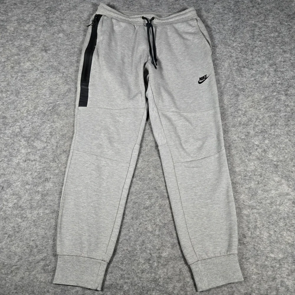 Nike Mens Grey Tech Fleece Sportswear Tapered Jogger Pants Size M